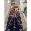 Runway Rug Runner Airport for Airlines Track Aircraft Plane Lover Ground Game Carpets for Living Room Bedroom Decor Home Mat