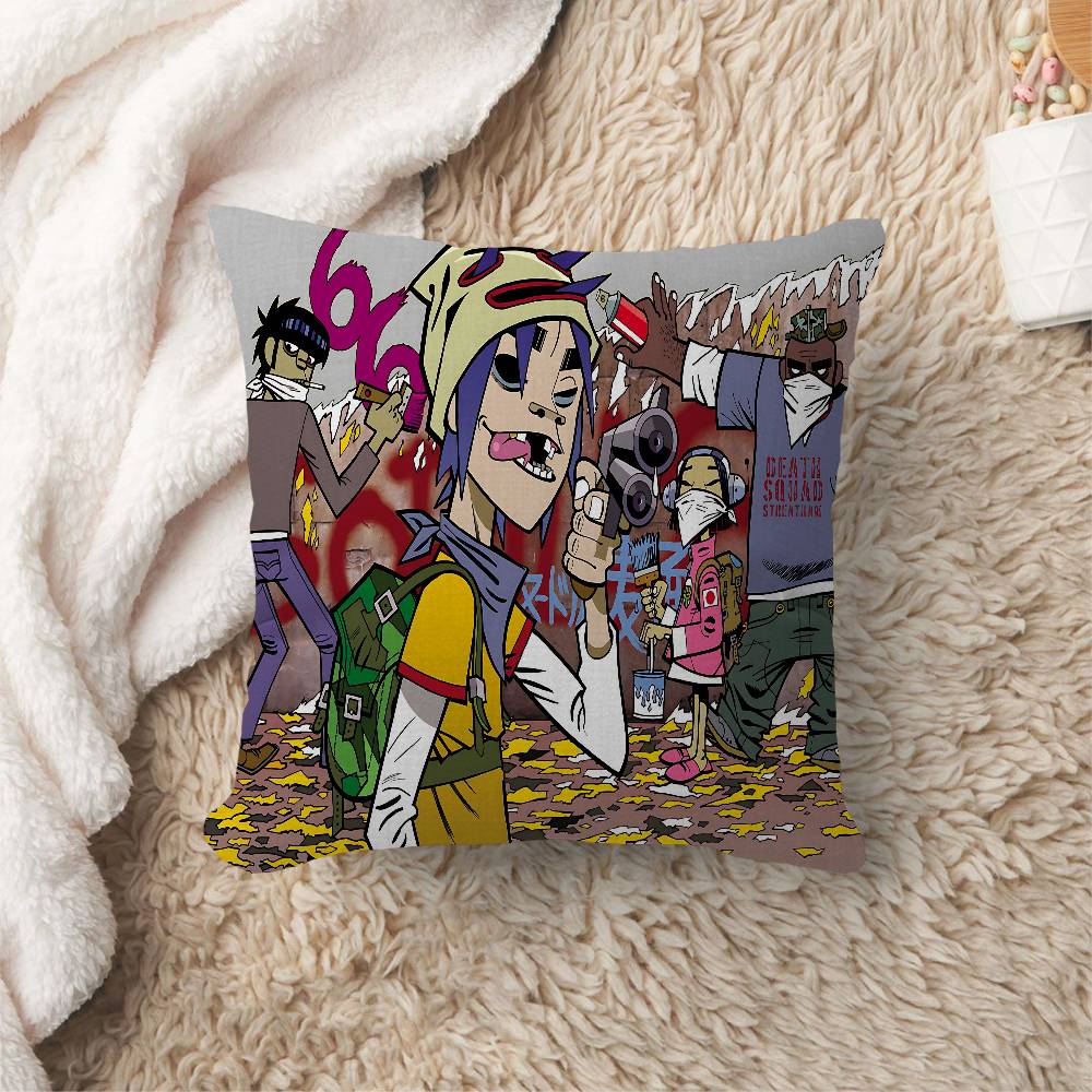 Music Cool Band G-gorillaz Cushion Cover Pillowcase Upholstery Sofa Throw Pillow Home Decor Pillowcas
