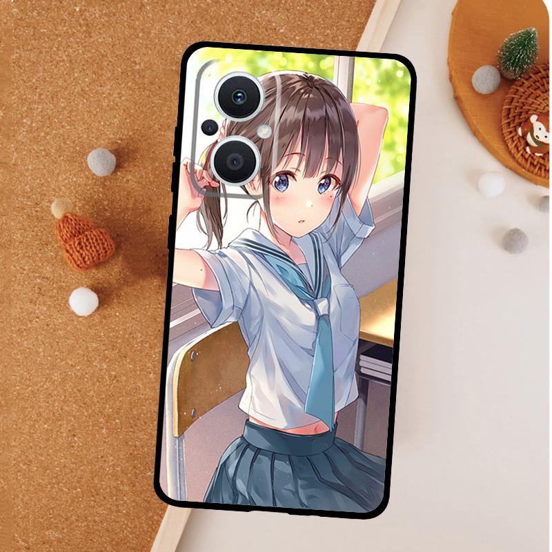 Anime girl cartoon japan cute Phone Case For OPPO Reno 13 F 12 F 11 8T 7 8 10 Pro OPPO Find X8 X6 Pro X3 X5 Lite Cover