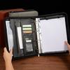 Business Portfolio with Zipper 10 Transparent File Bags PU Leather 30 Sheets Notebook 12 Digit Solar Calculator 10.1 Inch Tablet