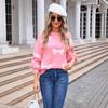Autumn and Winter Women's Pullover Round Neck Long Sleeve Knit Bowknot Sweater