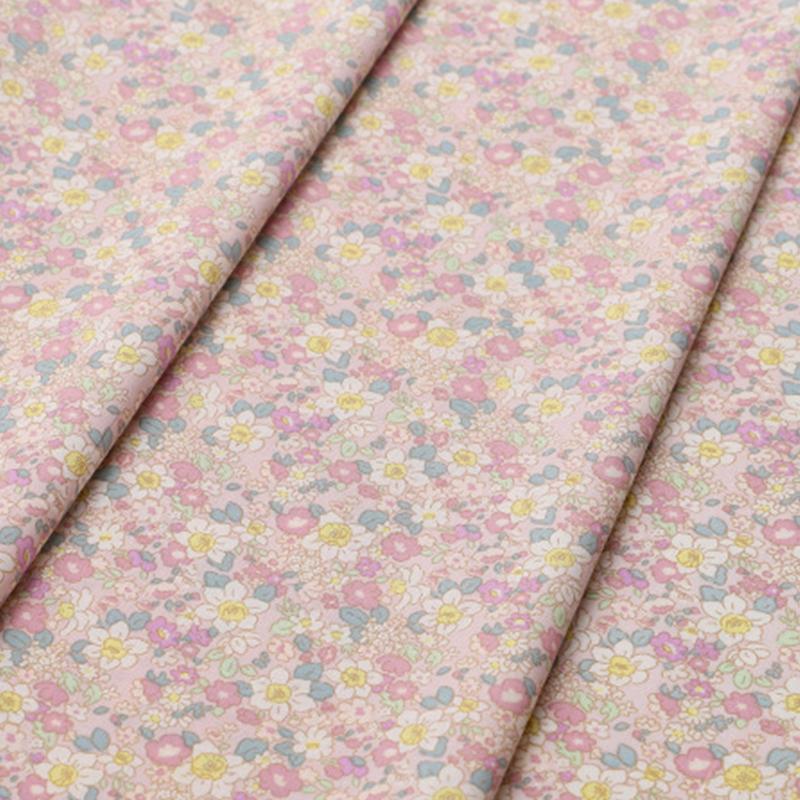 100x150cm French Sweet Floral Fabric Pure Cotton Printed Poplin Fabric Girl Dress Clothing Fabric Handmade DIY Accessories