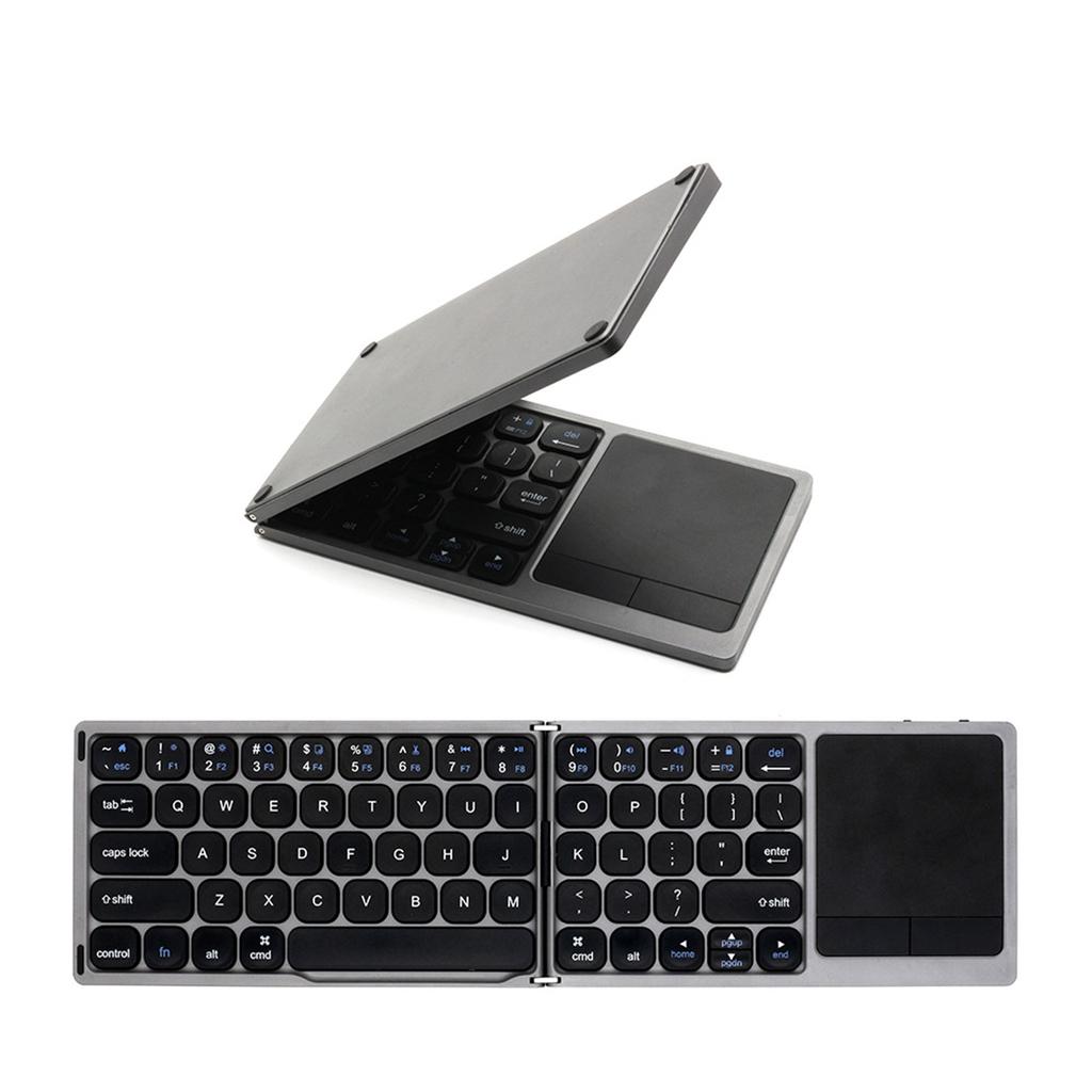 Foldable BluetoothCompatible Keyboard Portable Wireless Keyboard Rechargeable UltraSlim Folding Keyboards