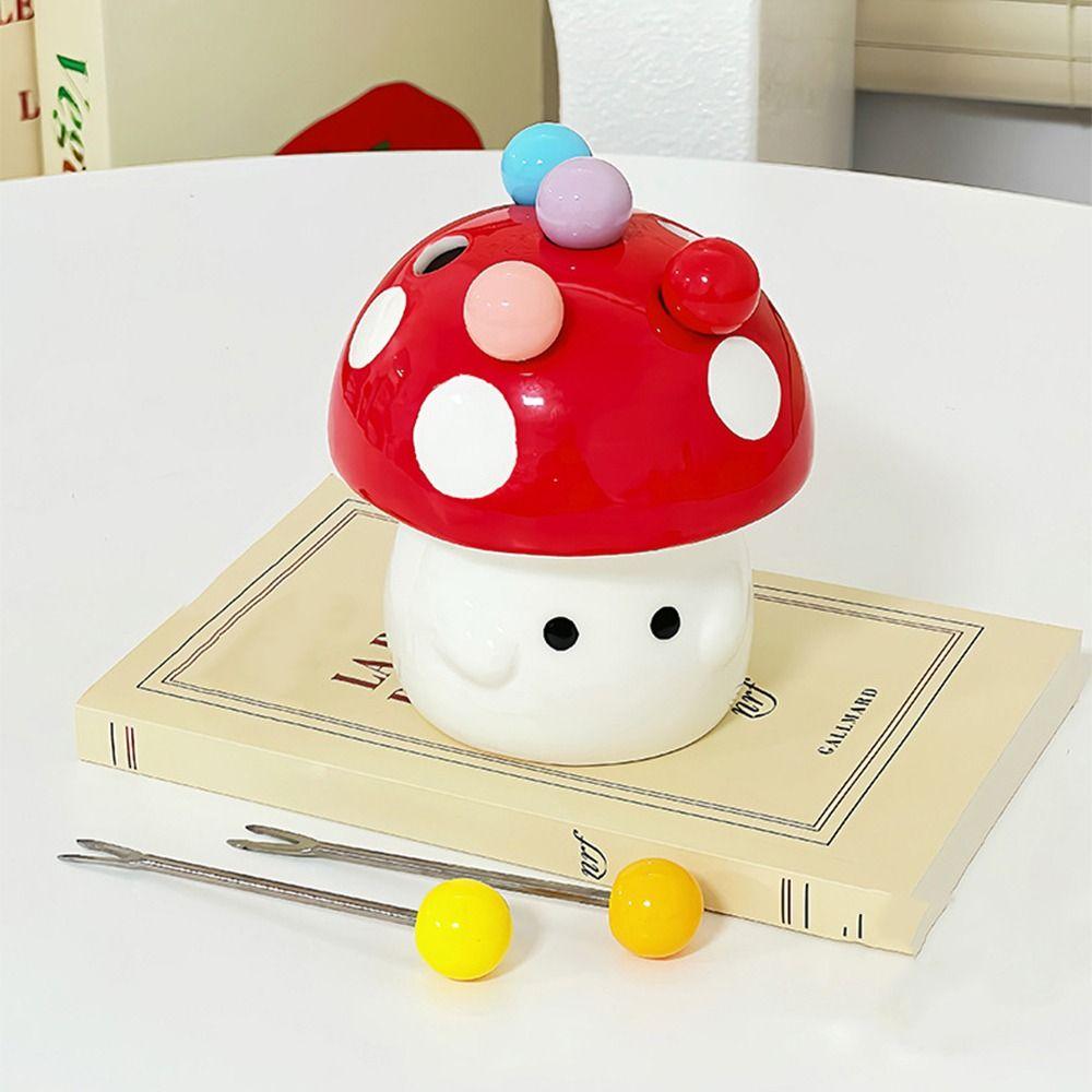 Rustproof Mushroom Fruit Fork Creative Mushroom Fruit Fork Set Dessert Salad Fork  Party Supplies