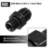 X AUTOHAUX 6AN Male To M12 X 1.5mm Male Metric Thread Fitting Adapter Flare
