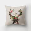 Bank Huisdecoratie Dieren Kussensloop Natuurlijke Bladeren Bloemenlandschap Kussenhoes Kort Pluche