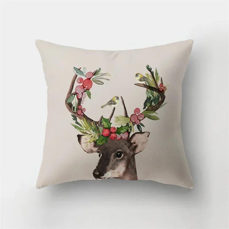 Bank Huisdecoratie Dieren Kussensloop Natuurlijke Bladeren Bloemenlandschap Kussenhoes Kort Pluche