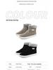 Men's High-Top Snow Boots - Velvet-Lined, Warm Leather, Fur, Slip-On, Winter Cold-Proof.