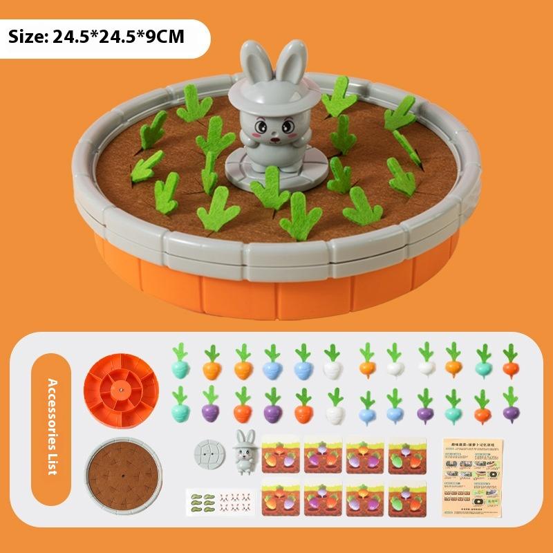1 Set Montessori Toddler Baby Pull Out Radish Toys Memory Sorting Fine Motor Skills Education Fun Carrot Harvest Desk Game