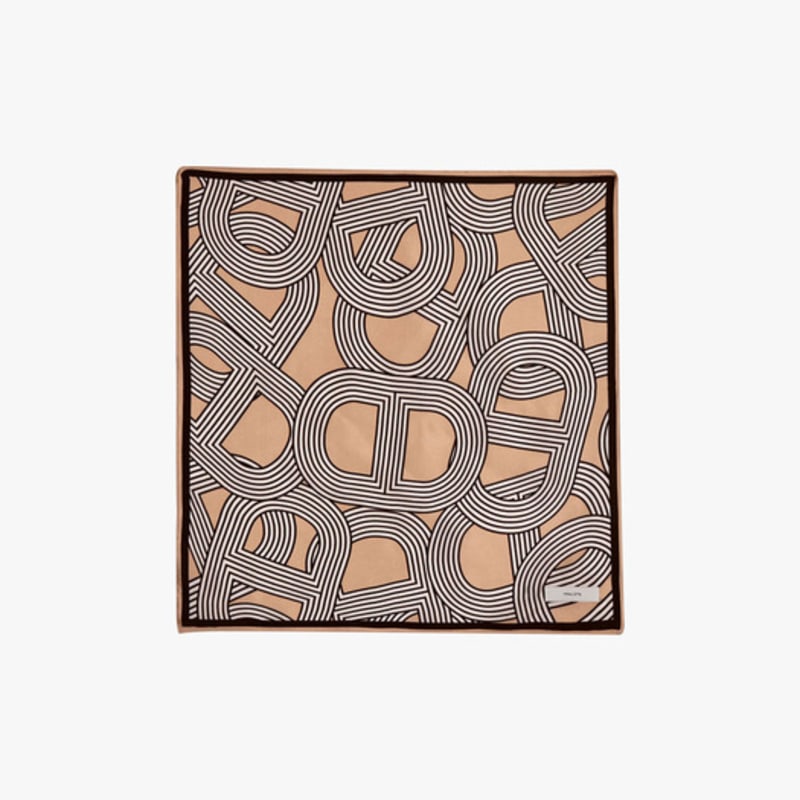 healiote HEAL LINK SILK SCARF_BEIGE