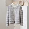 Lightweight Short Women's down Jacket 2026 Autumn Winter round Neck Adjustable V-Neck Warm Inner Wear Outerwear Korean Style ...