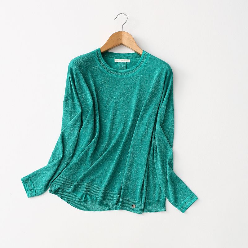 Export Export Loose Batwing Fil-Lumiere Knitwear Spring & Fall Long Sleeves Thin Bottoming Shirt Plus Size Ladies Plus Size Women's Clothing