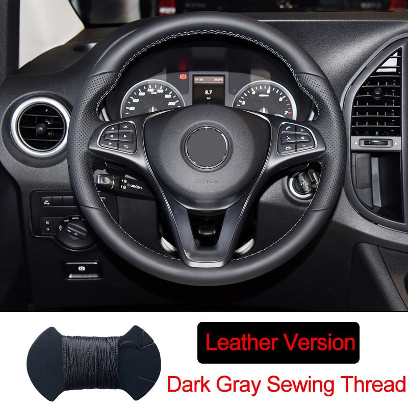 Hand Sewing Car Steering Wheel Wrap for Mercedes-Benz Vito III ( W447 ) 2015 - 2026 Circular Shape Braid On The Steering Wheel