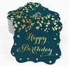Inkdotpot Real Gold Foil Bracket Shape Paper Hang Tags Happy Birthday Favor Tags Pack Of