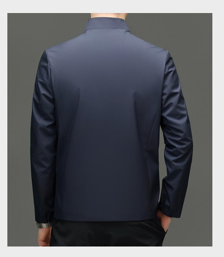 2025 High-End Men's Business Casual Non-Iron Jacket for Spring/Autumn - Middle-Aged Dad Style