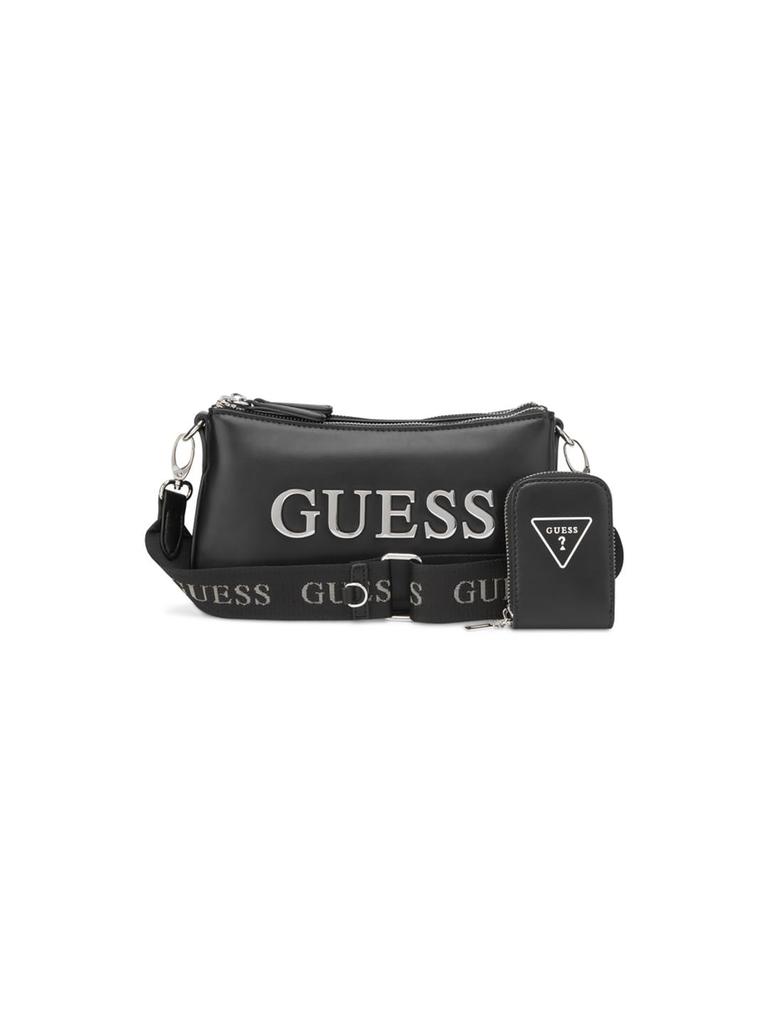 Guess Tyrah Mini Crossbody Top Zip Crossbody Black Women's Bag,