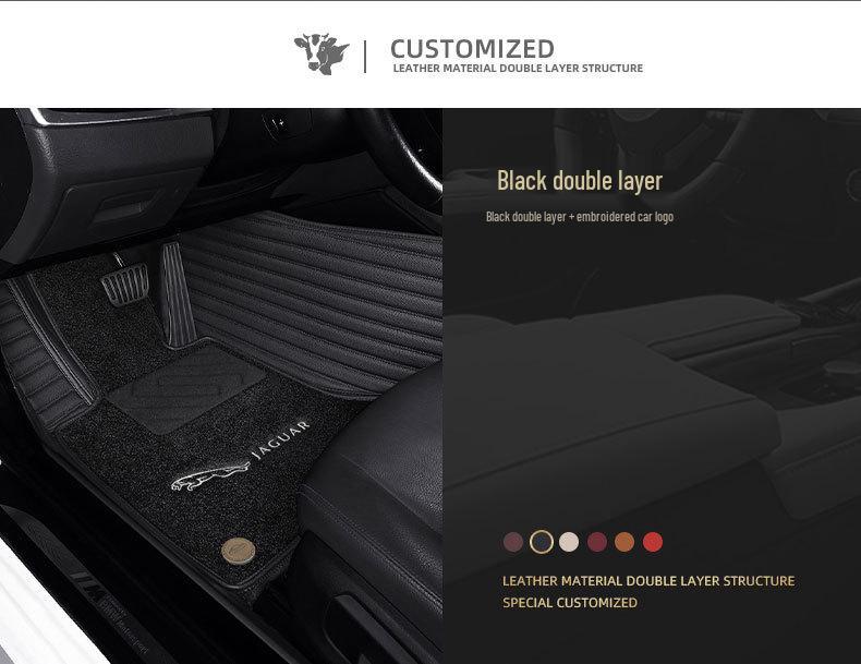Genuine Leather Full Surround Floor Mats for Jaguar XFL, XEL, XE, XF, XJL, F-PACE, E-PACE