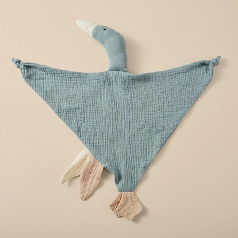 Toalla calmante para calmar Muñeco para dormir Manta de muselina de algodón Manta de seguridad Patos lindos Juguete para acurrucarse Juguete para dormir para niños