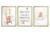 Zestaw Plakatów dla dziecka Alfabet Literki Miś Dziecięce Obrazy beż 30x40