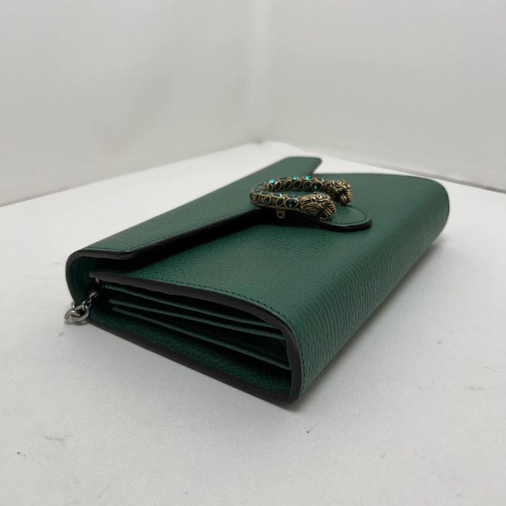 [Pre-Owned] Dionysus Double Tiger Head Buckle Chain Shoulder Leather Wallet Crossbody Bag - Excellent #1EM8B7Y