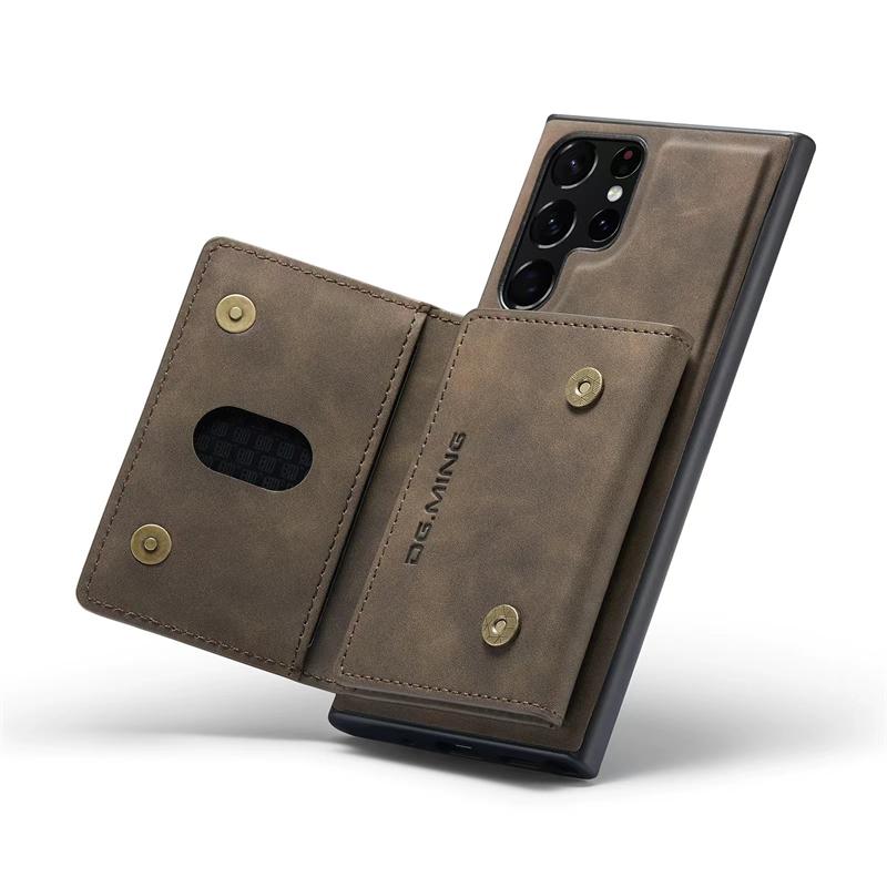 M2 pro Samsung S24 Ultra magnetický přísavný držák ochranné kožené pouzdro S23 Ultra dělené pouzdro na mobilní telefon dva v jednom