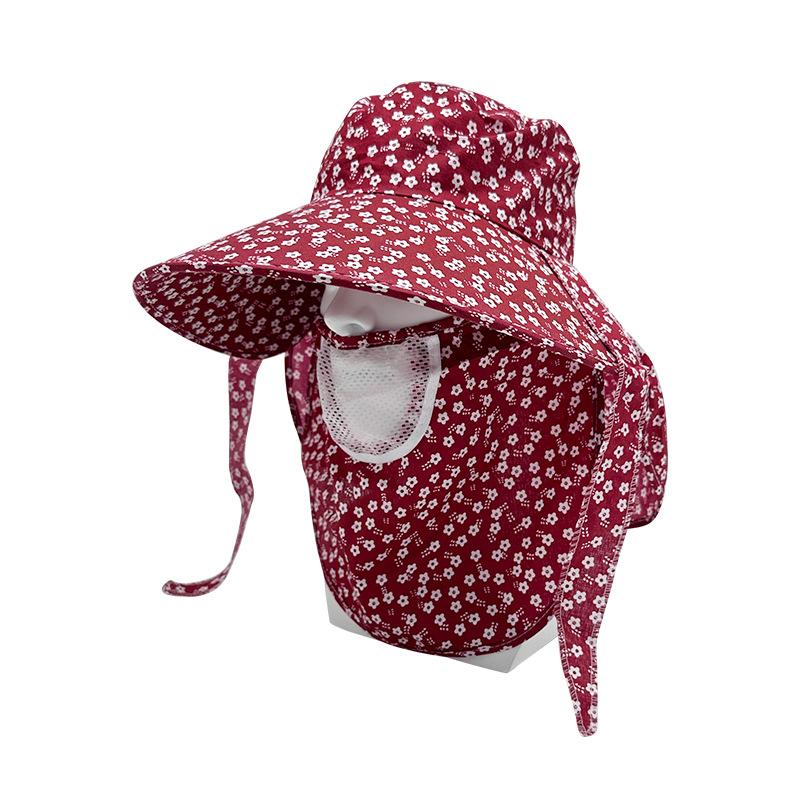 

Летняя женская шляпа для сбора чая, шляпа-шаль с широкими полями, маска, съемная шляпа, шляпа от солнца для путешествий на открытом воздухе, шляпа от солнца для путешествий M（56-58cm）