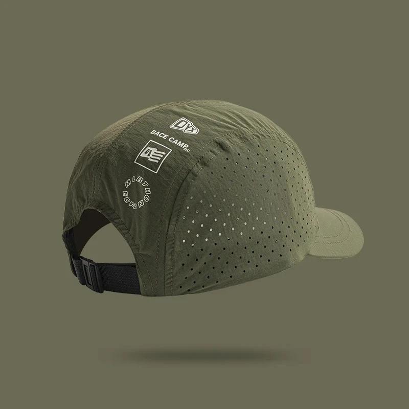 My Extreme Outdoor Activities Zomer Dun Ademend Mesh Baseballpetten voor Mannen en Vrouwen Buiten Hardlopen Korte Rand Zonbescherming Sneldrogende Sportpetten 55-58cm groen