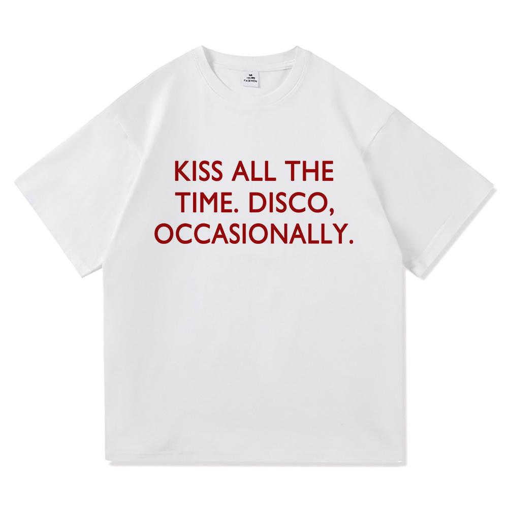 2026 Nowy Album Kiss All The Time Disco Okazjonalny T Shirt MężczyźniKobiety Odzież Harajuku Wysokiej Jakości Góry Bawełniane Koszulki Vintage