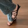 Fashion 2025 Summer New Brand Women Slipper Fashion Narrow Band Ladies Elegant Sandal High Weadge Heel Outdoor Elegant Slides