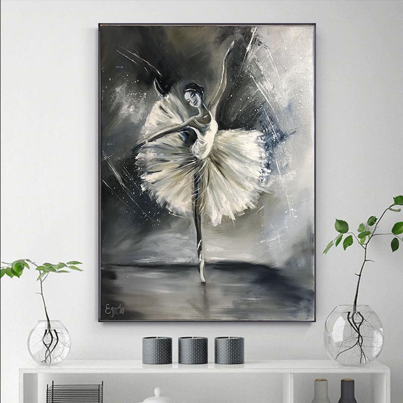 

Современная фигурка танцующей девушки, картина маслом на холсте, настенное искусство, романтическая танцовщица, невеста для спальни, гостиной, домашний декор, Cuadros 40x60cm No Framed