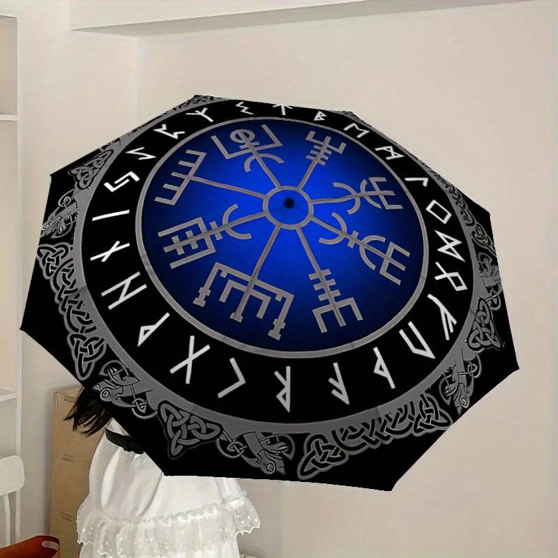 1pc Viking Compass Print Umbrella , Multi-functional Umbrellafor Men & Women, Valentine's Day Gift0817131