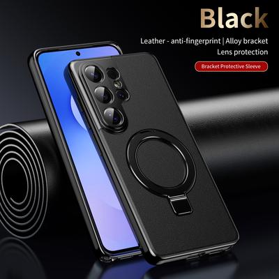 Business Leather Skin Ring Holder Case For Samsung Galaxy S26 Ultra Plus + Luxury Protective Mobile Phone Back Cover Etui