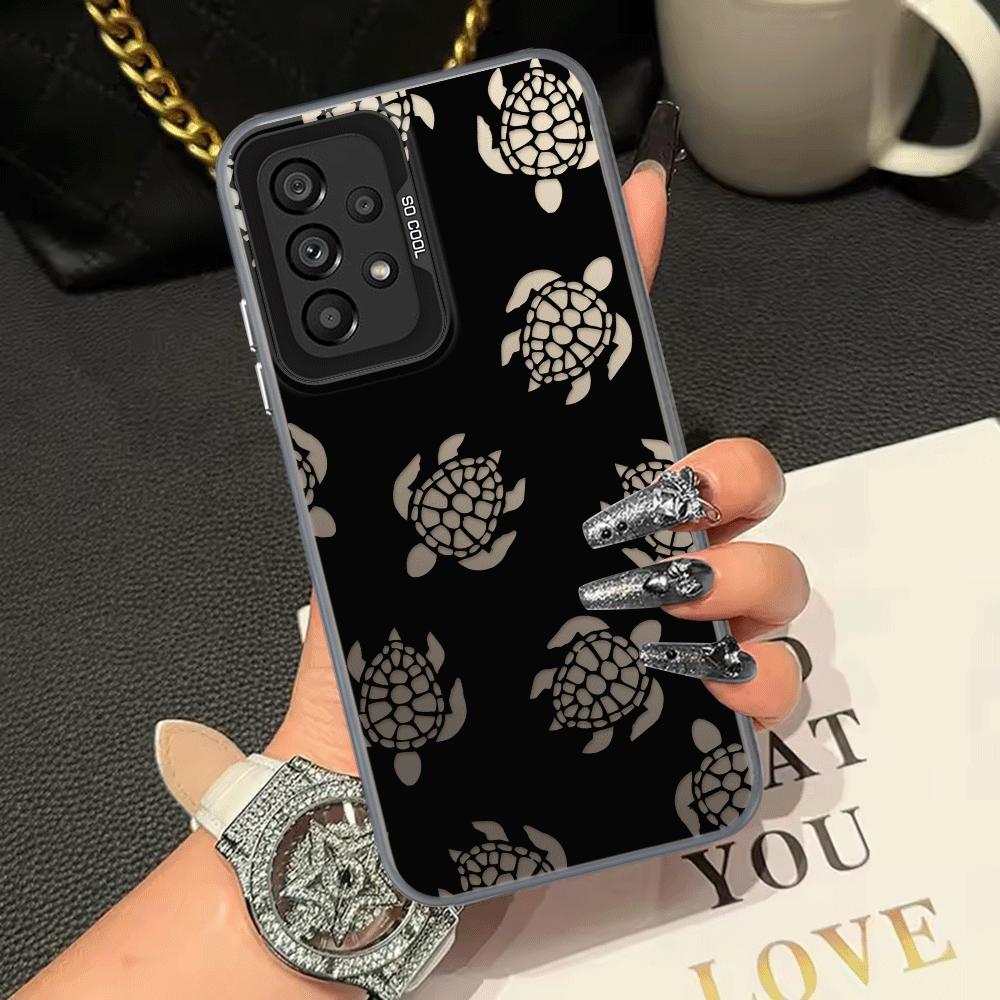 Capa para Samsung Galaxy A13 A54 A32 A36 A14 A56 A12 A17 A52 A16 A34 A25 A73 A72 A23 A71 Capa de Telefone Tartaruga Criativa