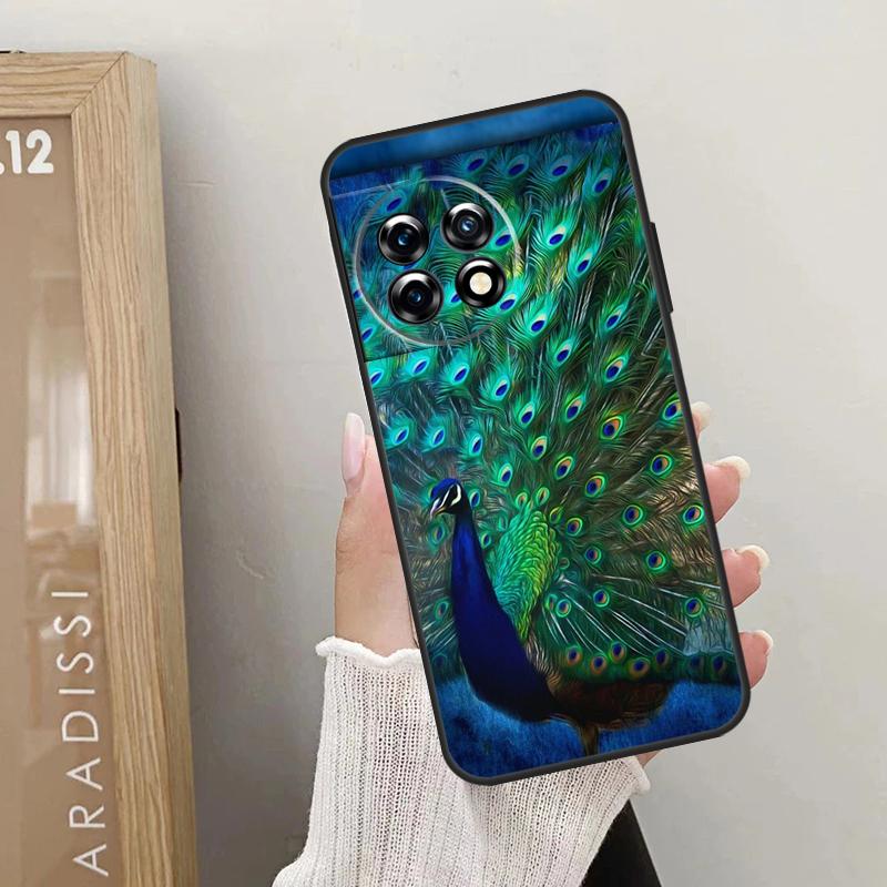 Bird Peacock Feather Case For OnePlus Nord 5 CE 4 3 2 Lite N20 N30 OnePlus 15 13 12 R 10T 13T 10R 8T 9 10 11 Cover