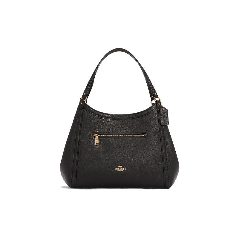 

COACH Kristy 32 Large Capacity Pebbled Leather Bucket Bag Shoulder Bag Large Women s Black чорний