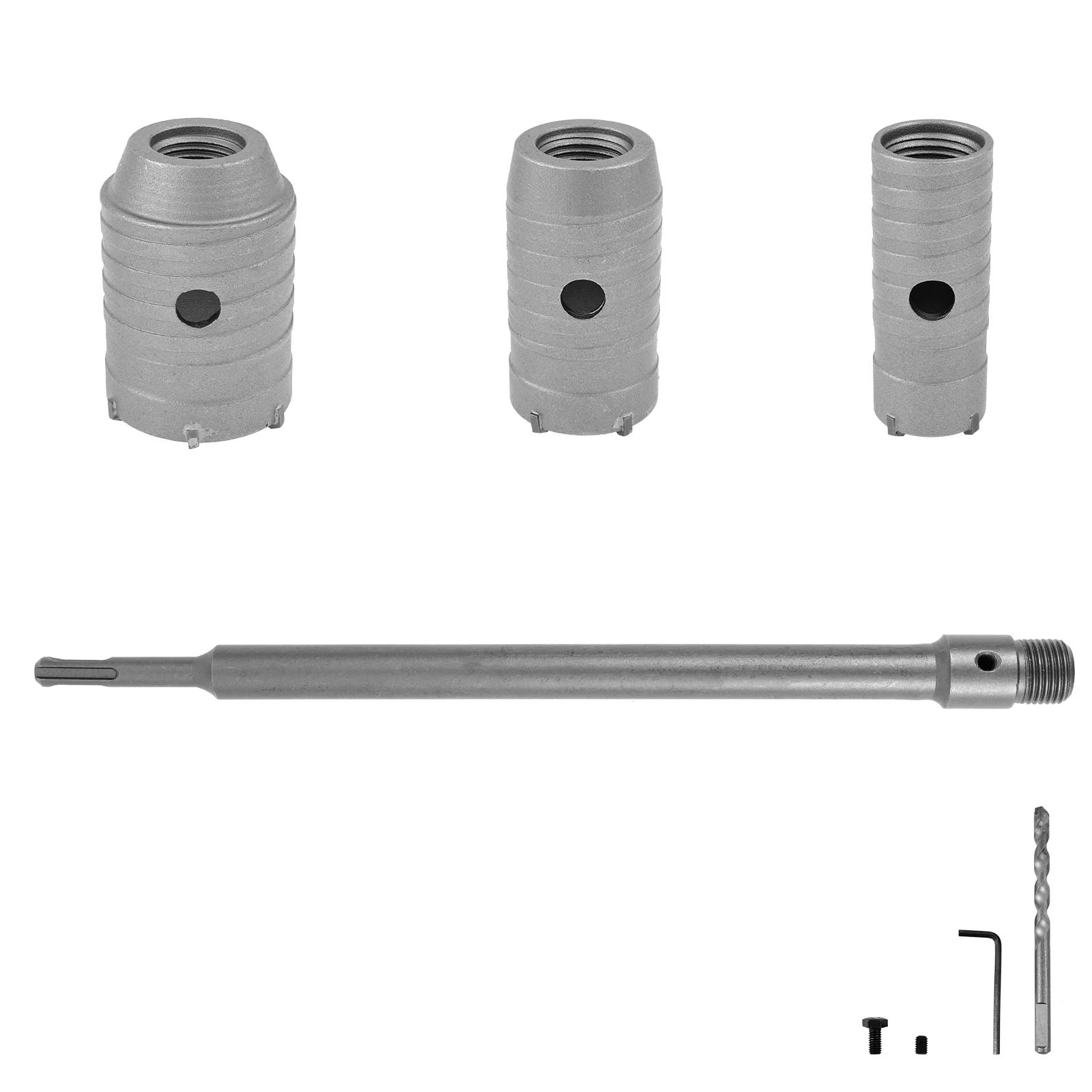 

6Pcs Concrete Hole Saw Kit Drill Hole Cutter Set with 30 40 50MM Drill Bit Handle Anti Slip Design for Wall Industrial Drilling