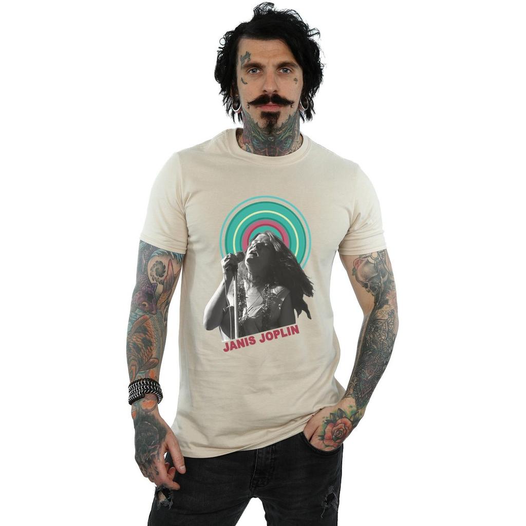 Janis Joplin Mens Halo Photo T-Shirt