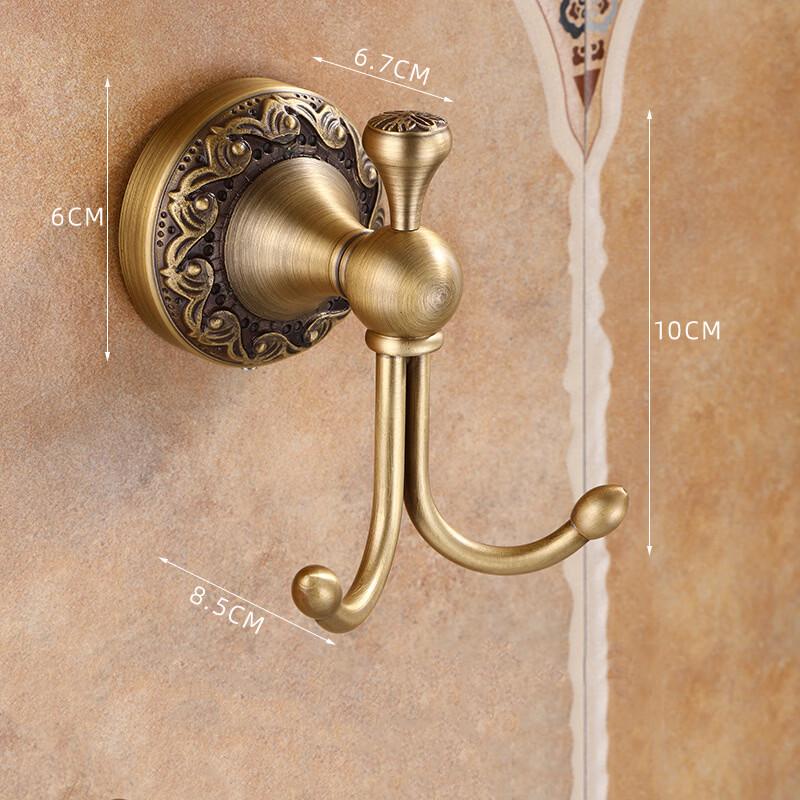 

ZNMW Antique Carved Copper Coat and Towel Hook