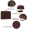 17-Inch Crazy Horse Leather Briefcase: Men's Business Messenger Bag