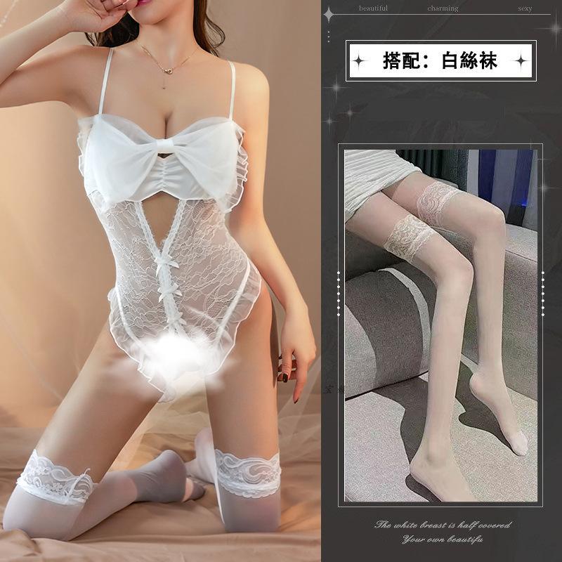 Sexy Lingerie Clothes Small Breasts Open Crotch Women's Uniform Temptation Pajamas Passion Plus Size Suit