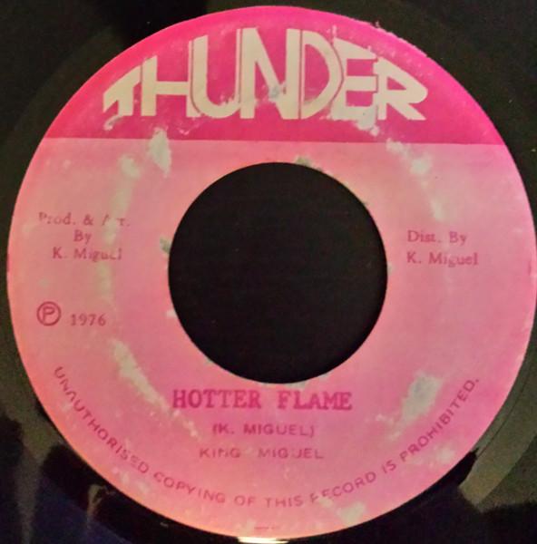 

7inch Record STEPPING KING MIGUEL Hotter Flame NONE Thunder 1976 Jamaica Reggae Ska Dub Used