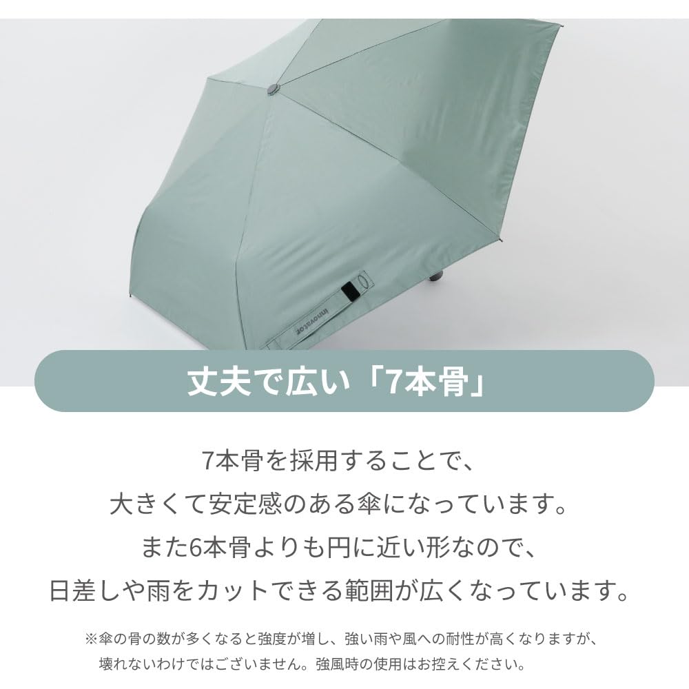 Ogawa Lightweight wide folding for both sunny and rainy UV protection and pale 7 carbon storage case 18762 [2025] umbrella, hand-opened, 60cm,