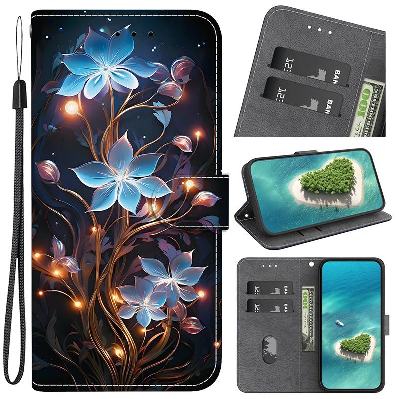 Stand Flip Wallet Case for Xiaomi Poco X6 X3 PRO X7 X6 5G X5 X4 PRO 5G X4 GT X3 NFC X3 GT Flip Painted Pattern Wallet Case