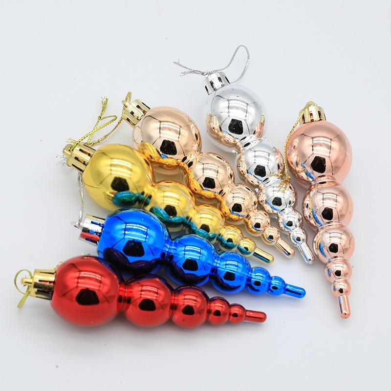 6pcs 6-Color Christmas Decoration Christmas Tree Pendant Ornaments Props