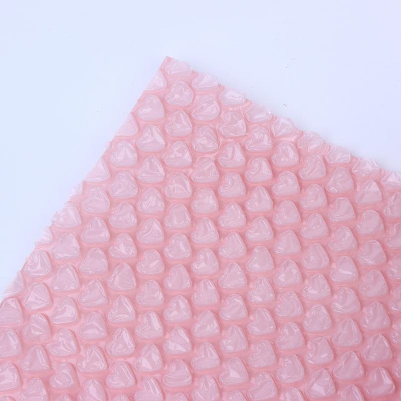 1 Rotolo 6M Rosa a Forma di Cuore Bolla Amore Ispessito Antiurto Fragile Pellicola Protettiva per Imballaggio