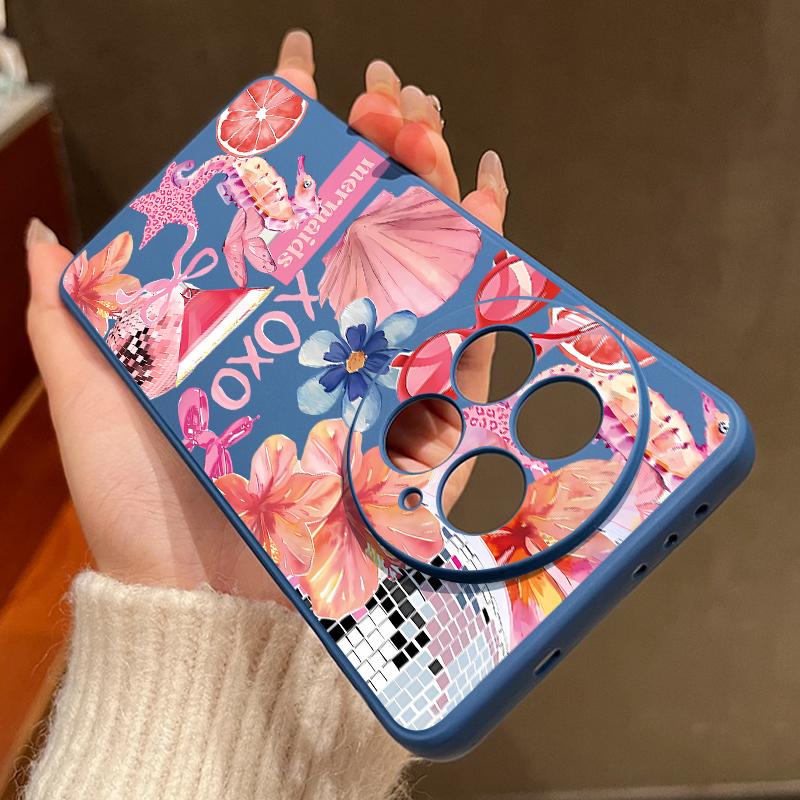 Pink Cartoon Pattern Floral Case For OnePlus 15 13 13T 12 Soft TPU Silicone Cover For Oneplus Nord 5 13R 12R 11R 5G