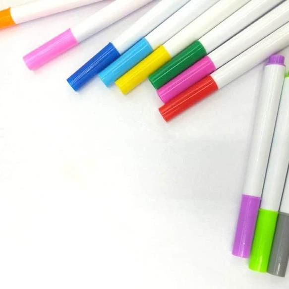 Dingdong Wasserlösliche Abwischbare Flüssigkreide-Stifte - 12 Fluoreszierende Farben für Tafeln