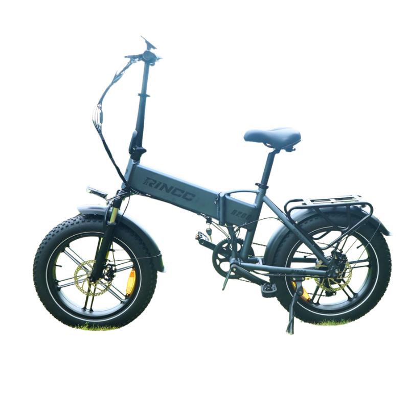 Rincc R200 All-Terrain Folding Adult Electric Bicycle 750W Motor 50KM/H Top Speed 20 Inch Fat Tires 48V15AH Battery City Commuting Electric Bike
