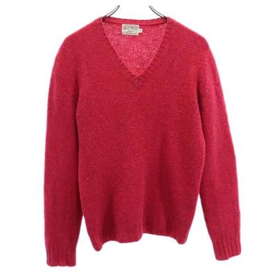 INVERALLAN Britische Wolle Langarm V-Ausschnitt Strick 36 Rötlicher Pullover Herren Gebraucht