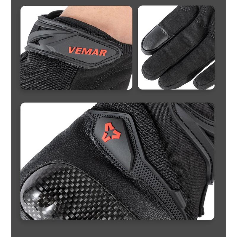 Motorcycle Gloves Full Finger Carbon Fiber Shell Protective Gear Men Women Cycling Safety Riding Lightweight Breathable